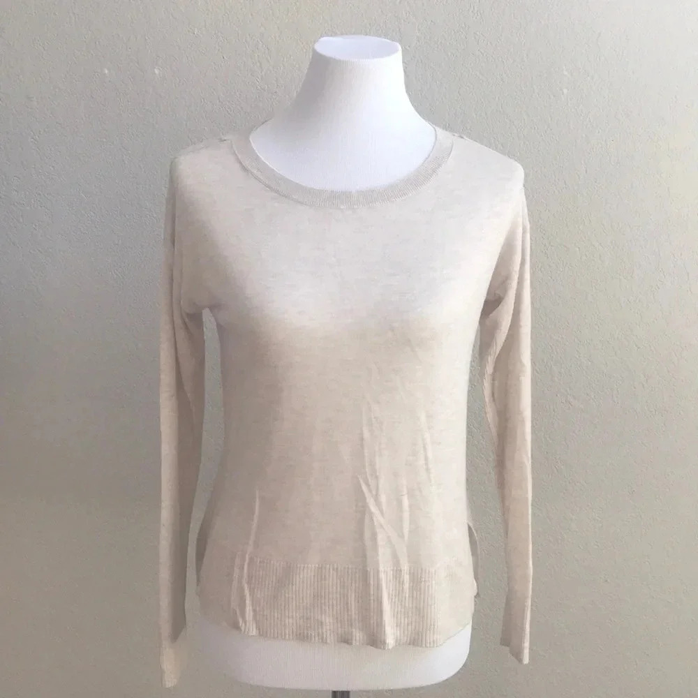 H&M Beige Crew Neck Sweater